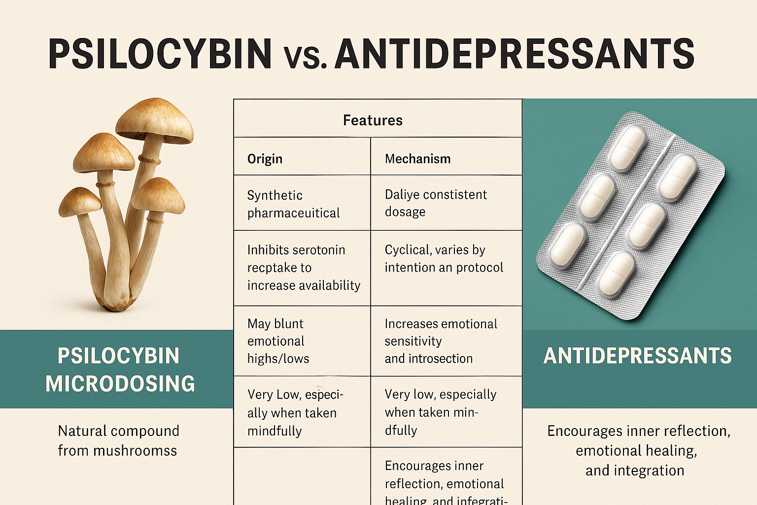 Psilocybin vs Antidepressants